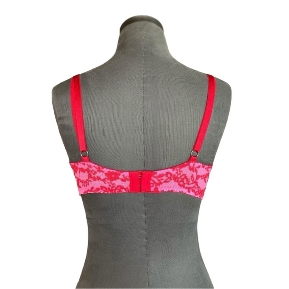 Women’s Bra Victoria’s Secret VERY SEXY Unlined Demi Pink Lace Bra Lingerie - Picture 5 of 7
